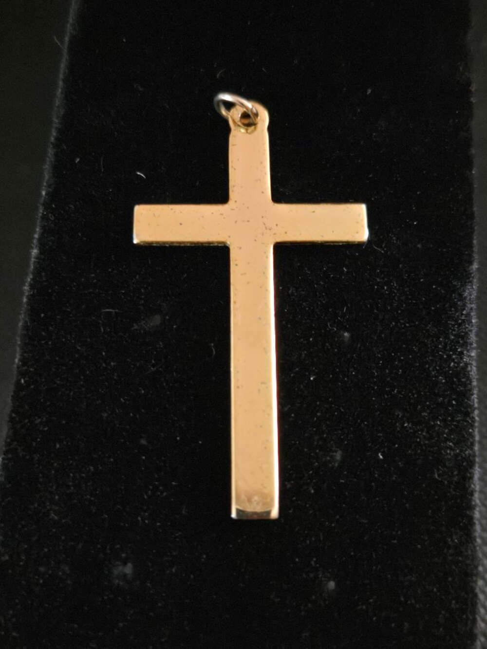 Gold Tone Cross Pendant 2'' x 1''